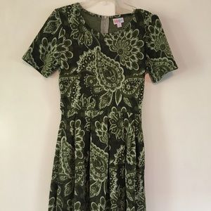 LuLaRoe green paisley dress